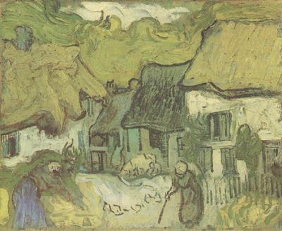 Vincent Van Gogh Thatched Cottages in jorgus (nn04) oil painting picture